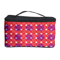 Roll Circle Plaid Triangle Red Pink White Wave Chevron Cosmetic Storage Case by Alisyart