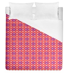 Roll Circle Plaid Triangle Red Pink White Wave Chevron Duvet Cover (queen Size)