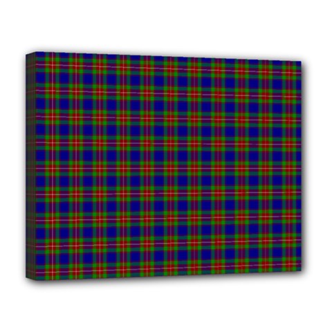 Tartan Fabrik Plaid Color Rainbow Canvas 14  X 11  by Alisyart