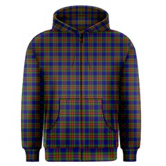 Tartan Fabrik Plaid Color Rainbow Men s Zipper Hoodie