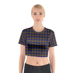 Tartan Fabrik Plaid Color Rainbow Cotton Crop Top