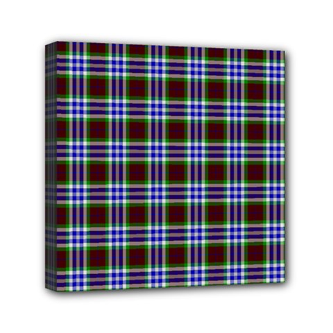 Tartan Fabrik Plaid Color Rainbow Triangle Mini Canvas 6  X 6 