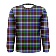 Tartan Fabrik Plaid Color Rainbow Triangle Men s Long Sleeve Tee