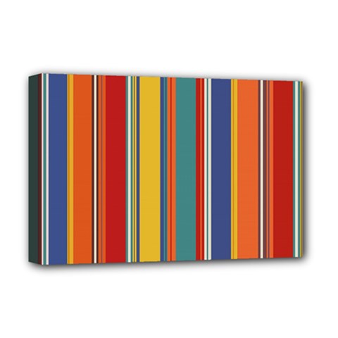 Stripes Background Colorful Deluxe Canvas 18  X 12   by Simbadda