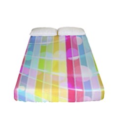 Abstract Stripes Colorful Background Fitted Sheet (full/ Double Size) by Simbadda