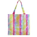 Abstract Stripes Colorful Background Zipper Grocery Tote Bag View1