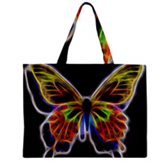 Fractal Butterfly Zipper Mini Tote Bag by Simbadda