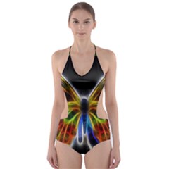 Fractal Butterfly Cut-out One Piece Swimsuit by Simbadda