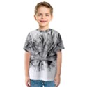 Fractal Black Flower Kids  Sport Mesh Tee View1