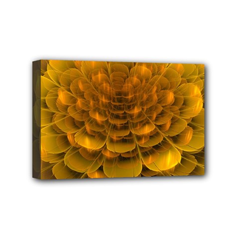 Yellow Flower Mini Canvas 6  X 4 