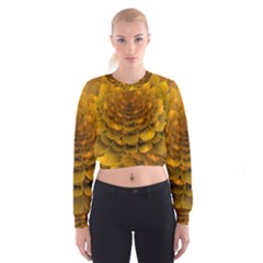 Yellow Flower Women s Cropped Sweatshirt by Simbadda