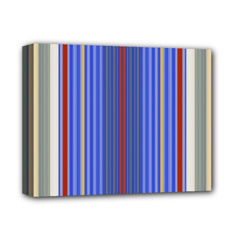 Colorful Stripes Deluxe Canvas 14  X 11 