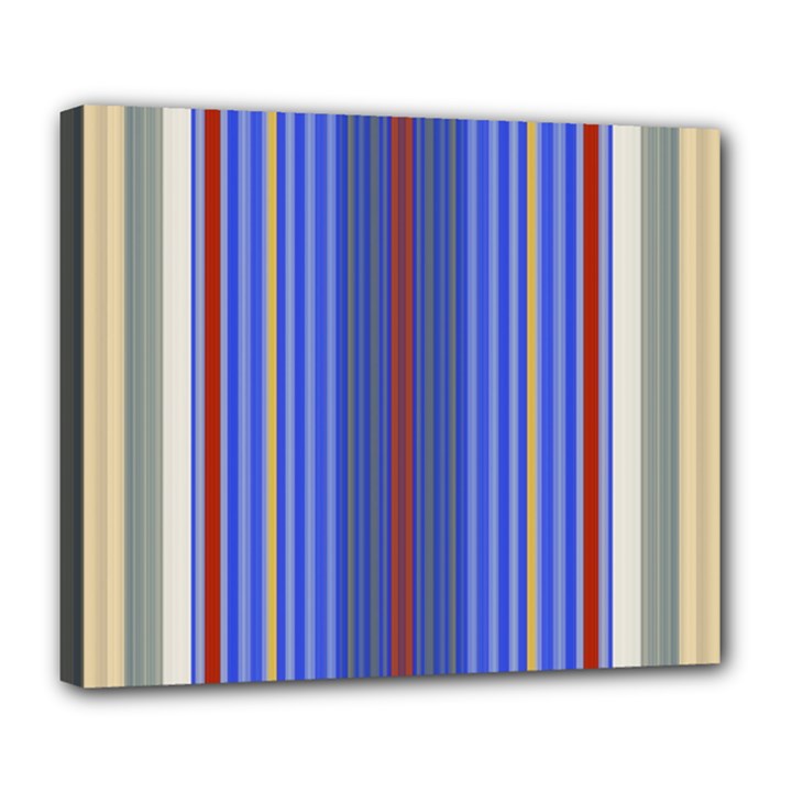 Colorful Stripes Deluxe Canvas 24  x 20  