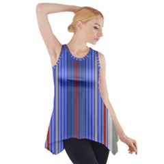 Colorful Stripes Side Drop Tank Tunic