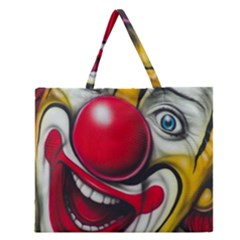 Clown Zipper Large Tote Bag