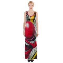 Clown Maxi Thigh Split Dress