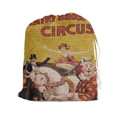 Vintage Circus  Drawstring Pouches (xxl) by Valentinaart