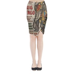 Vintage Circus  Midi Wrap Pencil Skirt