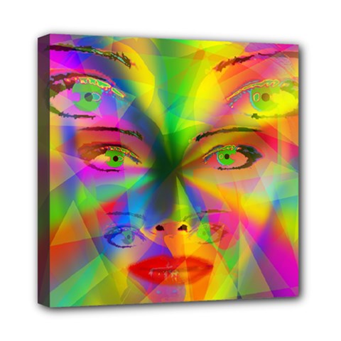 Rainbow Girl Mini Canvas 8  X 8  by Valentinaart