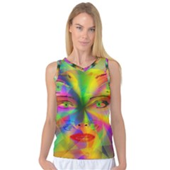 Rainbow Girl Women s Basketball Tank Top by Valentinaart