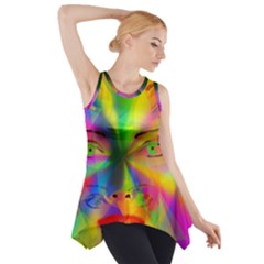 Rainbow Girl Side Drop Tank Tunic by Valentinaart