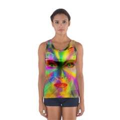 Rainbow Girl Women s Sport Tank Top  by Valentinaart