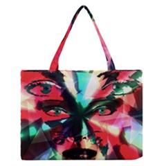 Abstract Girl Medium Zipper Tote Bag by Valentinaart