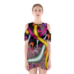 Fractal Roots Shoulder Cutout One Piece by Simbadda