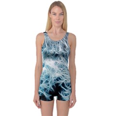 Fractal Forest One Piece Boyleg Swimsuit by Simbadda