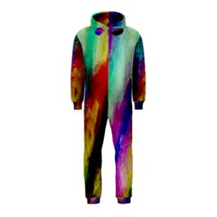 Abstract Colorful Paint Splats Hooded Jumpsuit (kids) by Simbadda