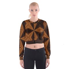 Fractal Patterns Women s Cropped Sweatshirt