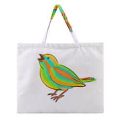 Bird Zipper Large Tote Bag by Valentinaart