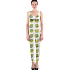 St Patrick s Day Background Symbols Onepiece Catsuit by Simbadda