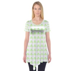 Shamrock Irish St Patrick S Day Short Sleeve Tunic  by Simbadda