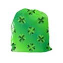 Shamrock Green Pattern Design Drawstring Pouches (Extra Large) View2