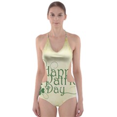 Irish St Patrick S Day Ireland Cut-out One Piece Swimsuit by Simbadda