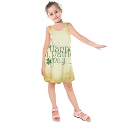 Irish St Patrick S Day Ireland Kids  Sleeveless Dress by Simbadda