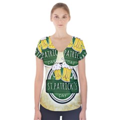 Irish St Patrick S Day Ireland Beer Short Sleeve Front Detail Top by Simbadda