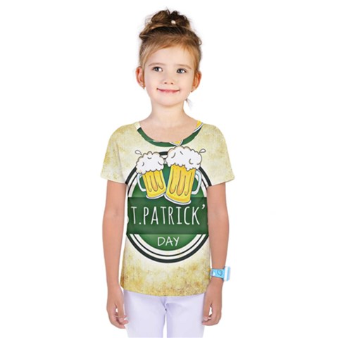 Irish St Patrick S Day Ireland Beer Kids  One Piece Tee by Simbadda