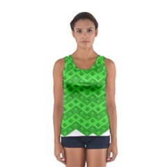 Shamrocks 3d Fabric 4 Leaf Clover Women s Sport Tank Top  by Simbadda