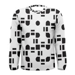 Black And White Pattern Men s Long Sleeve Tee by Simbadda