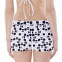 Black And White Pattern Boyleg Bikini Wrap Bottoms View2