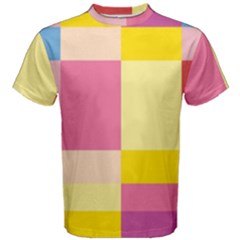 Colorful Squares Background Men s Cotton Tee by Simbadda