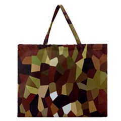 Crystallize Background Zipper Large Tote Bag by Simbadda