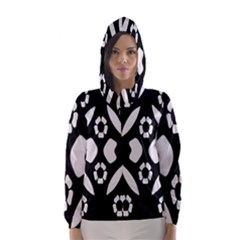 Abstract Background Pattern Hooded Wind Breaker (women) by Simbadda