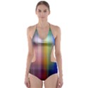 Colorful Abstract Background Cut-Out One Piece Swimsuit View1