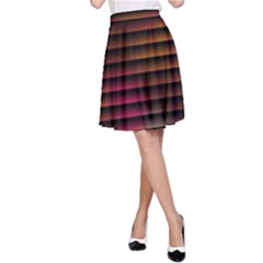 Colorful Venetian Blinds Effect A-Line Skirt