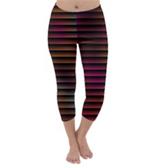 Colorful Venetian Blinds Effect Capri Winter Leggings  by Simbadda