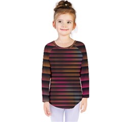 Colorful Venetian Blinds Effect Kids  Long Sleeve Tee