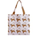 Cute Cats Seamless Wallpaper Background Pattern Zipper Grocery Tote Bag View2